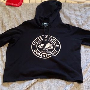 Black cropped hoodie